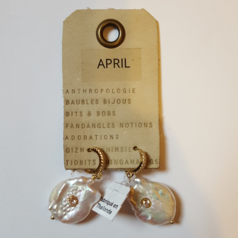 Anthropologie Birthstone Drop Earrings April